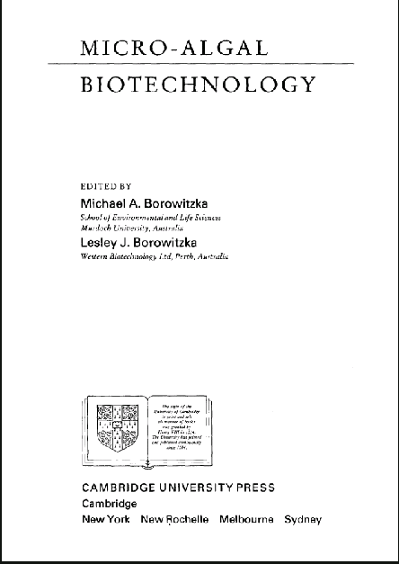 Micro-algal Biotechnology BY Borowitzka - Scanned Pdf
